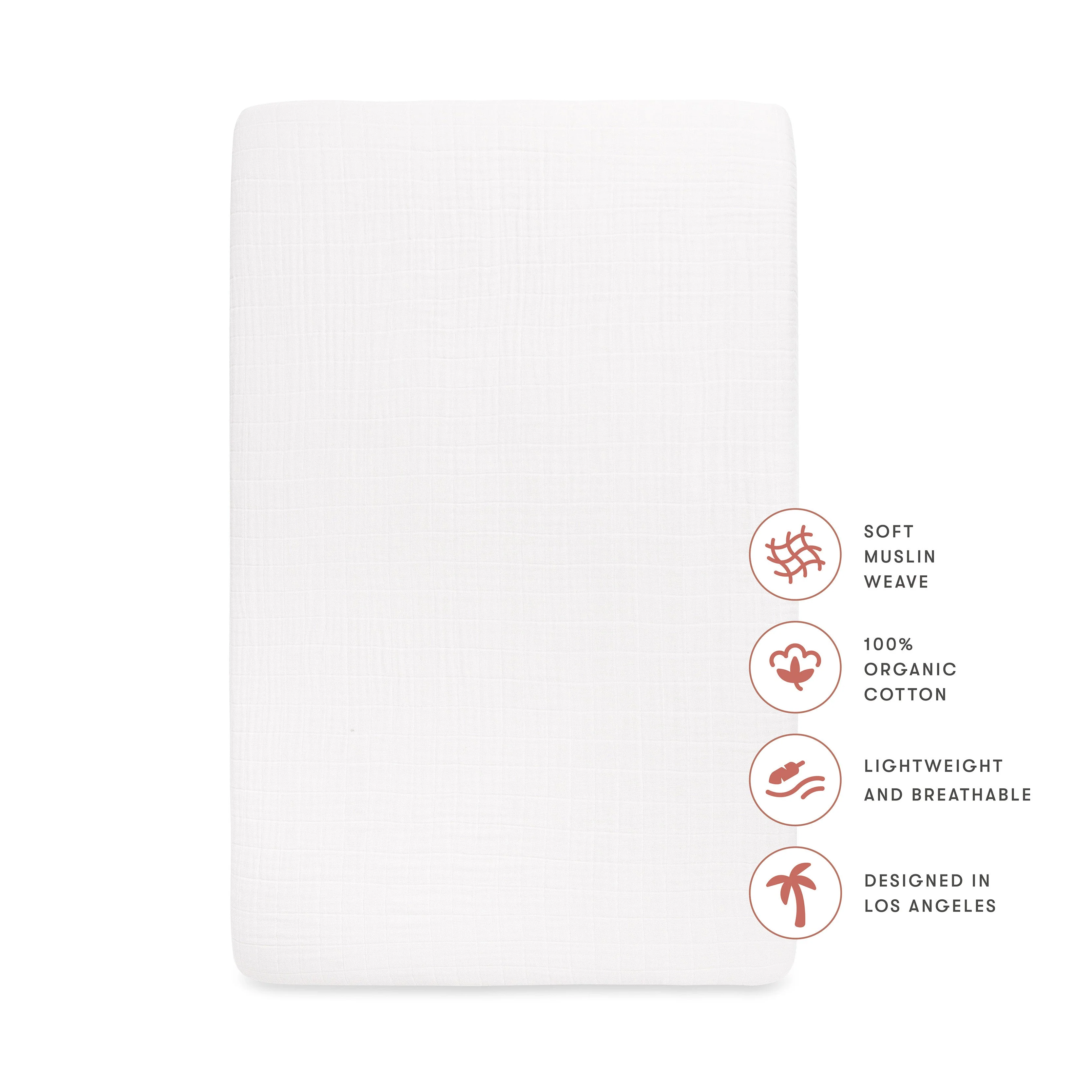 Babyletto Crib Sheet in GOTS Certified Organic Muslin Cotton - Image 41