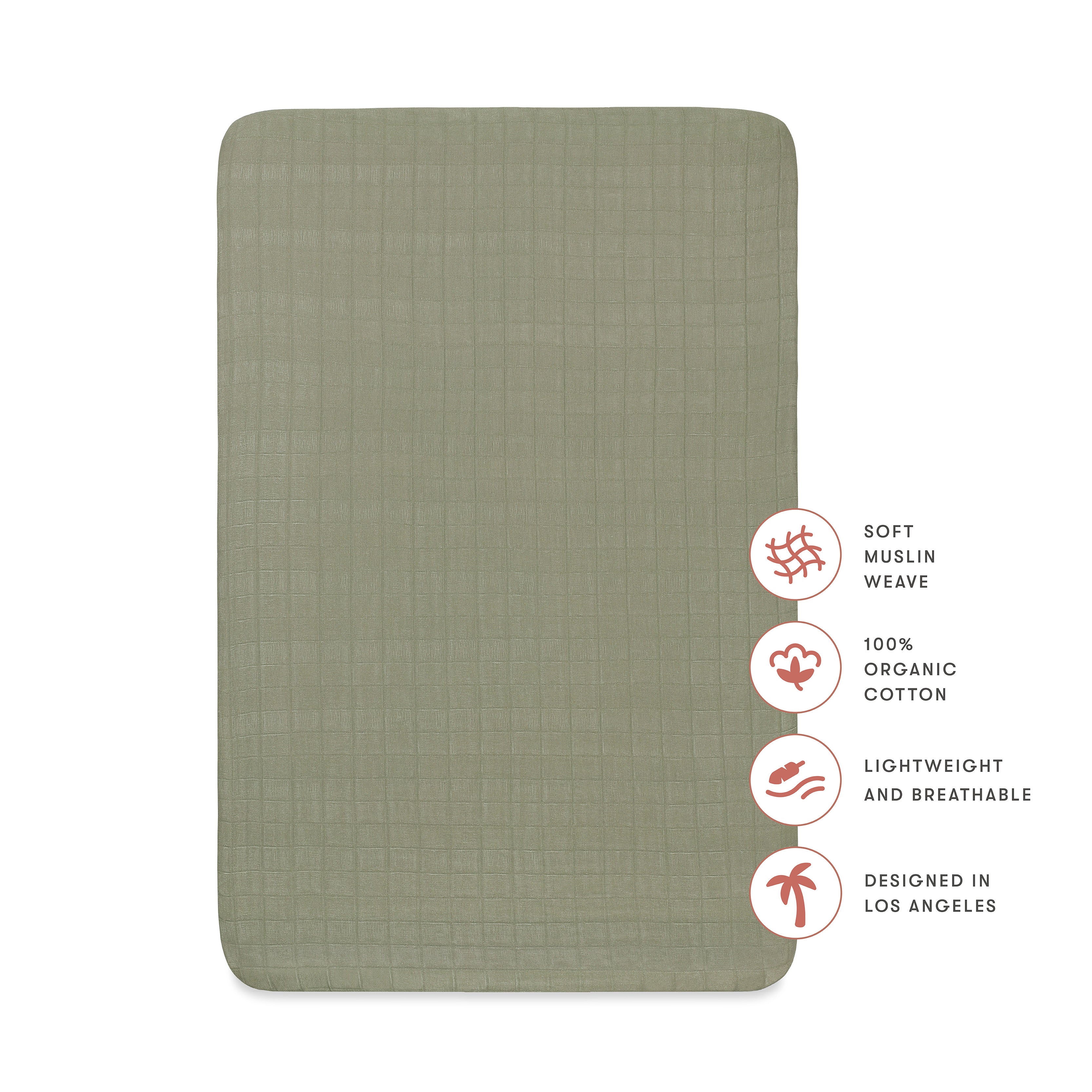 Babyletto Mini Crib Sheet in GOTS Certified Organic Muslin Cotton - Image 26