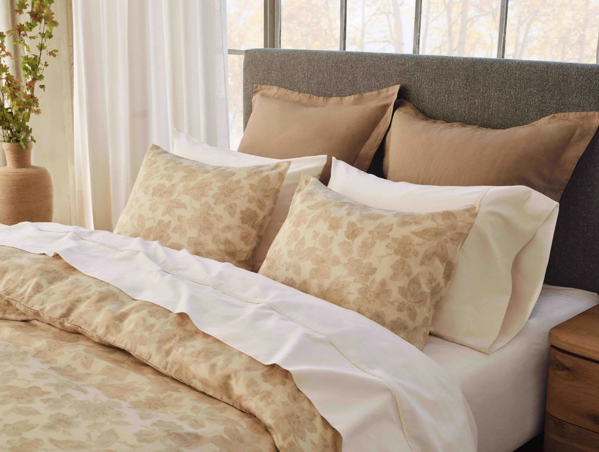 Coyuchi Camellia Organic Print Duvet Cover - Image 2