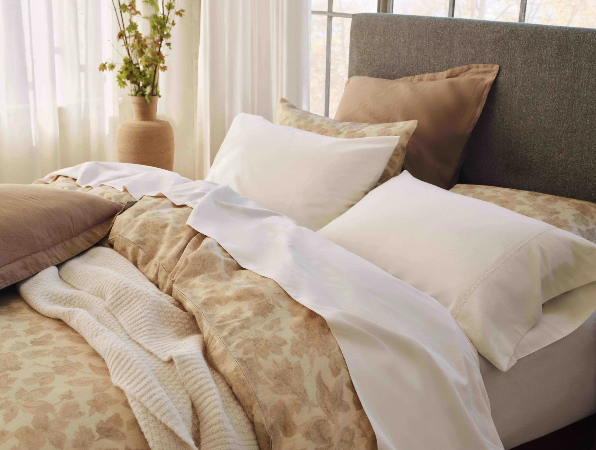 Coyuchi Camellia Organic Print Duvet Cover - Image 5