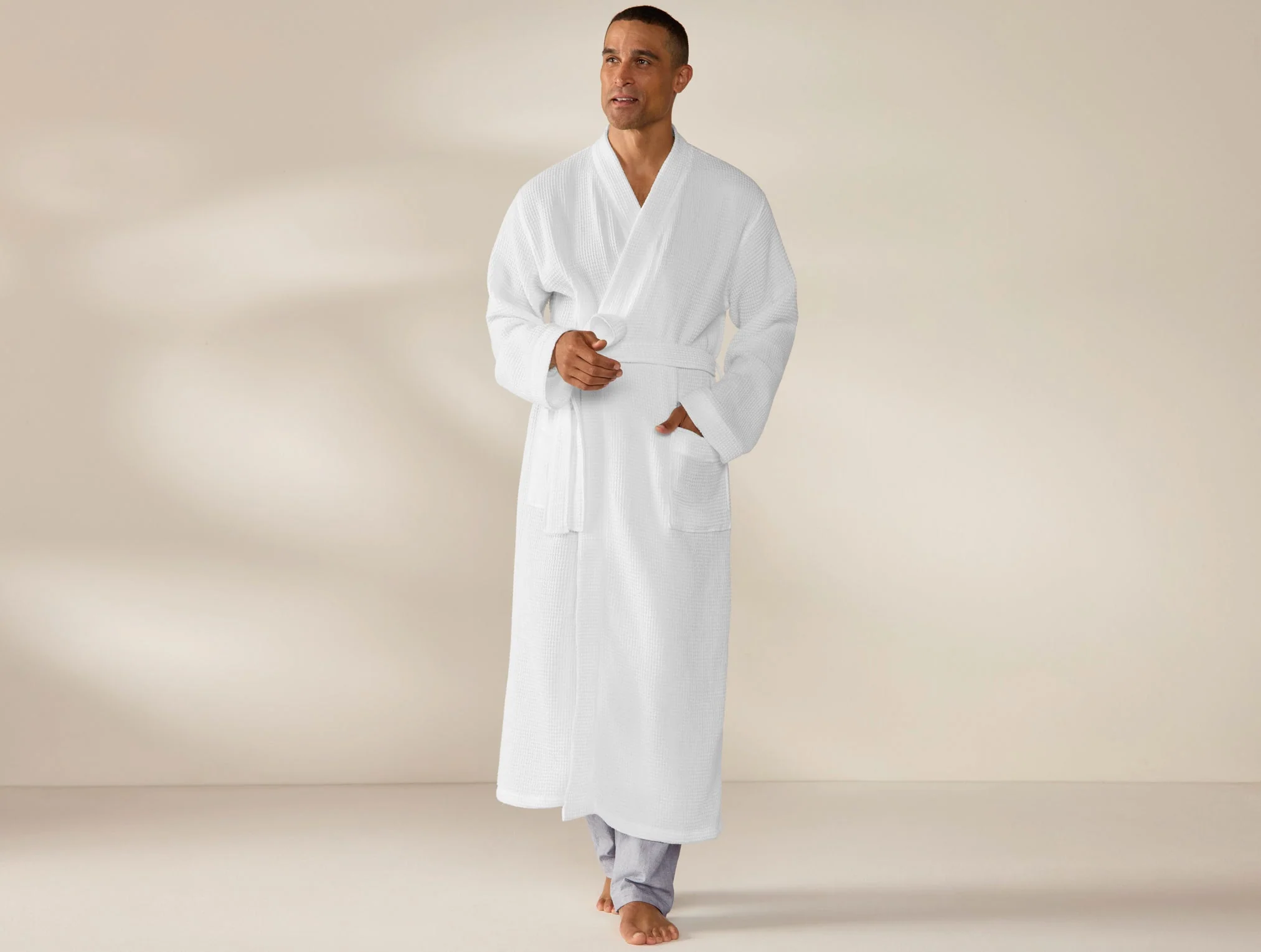 Coyuchi Unisex Organic Waffle Robe - Image 6
