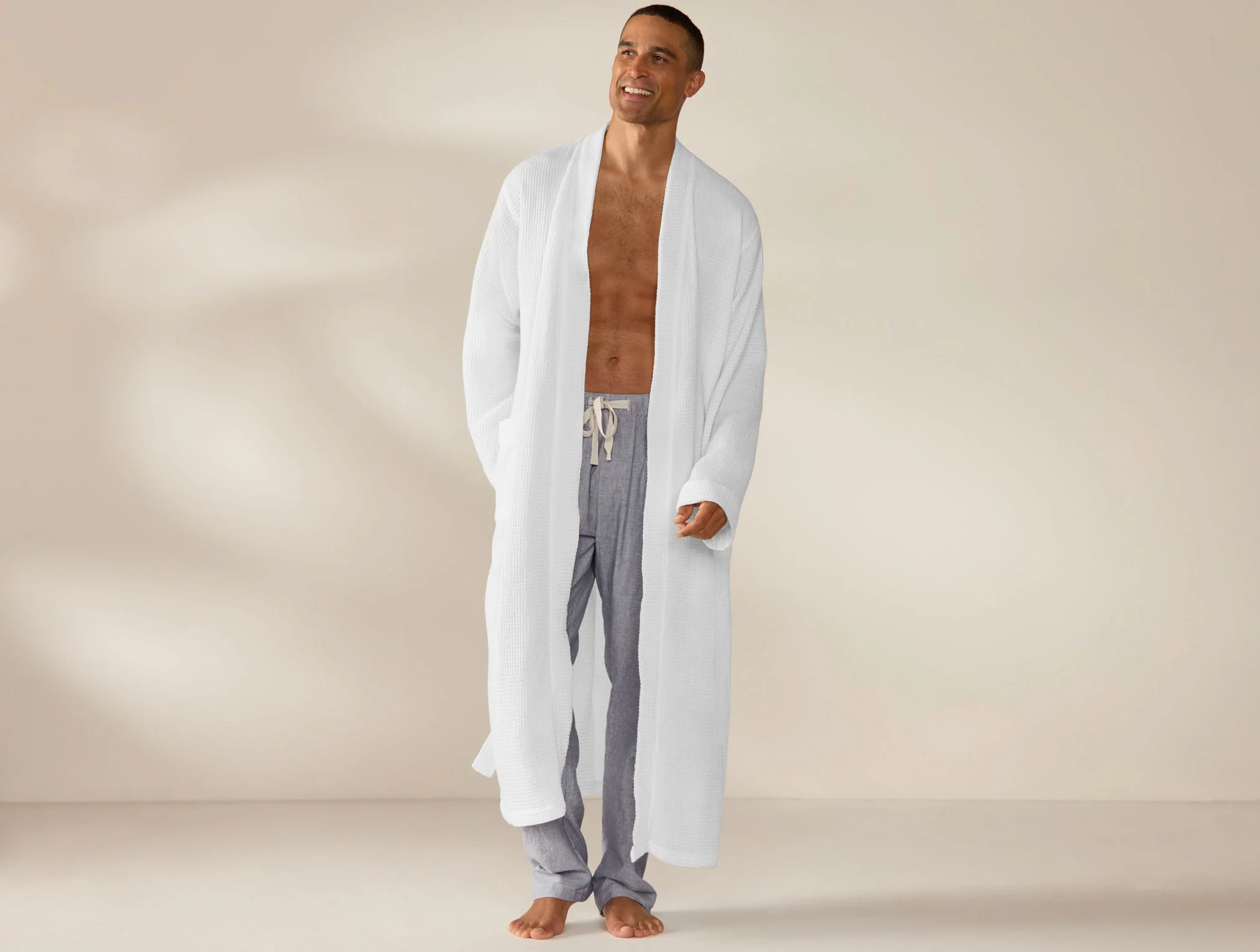 Coyuchi Unisex Organic Waffle Robe - Image 8