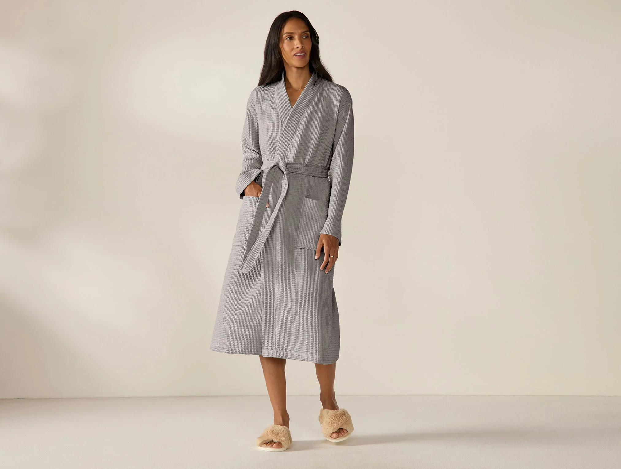 Coyuchi Unisex Organic Waffle Robe - Image 6