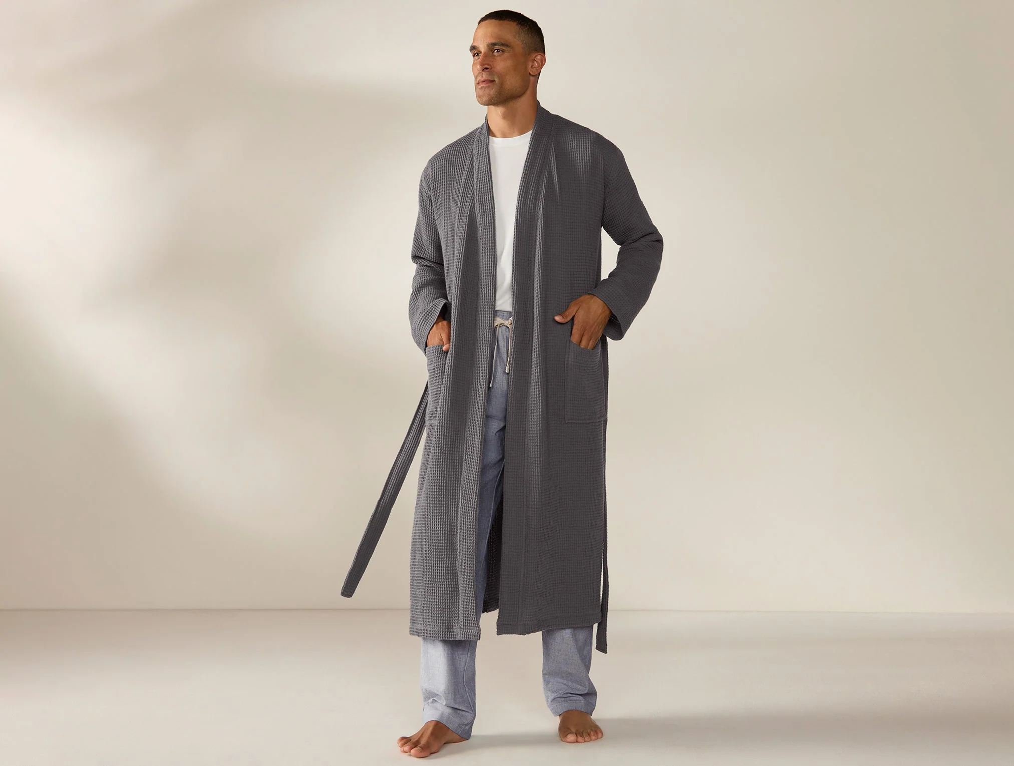 Coyuchi Unisex Organic Waffle Robe - Image 4