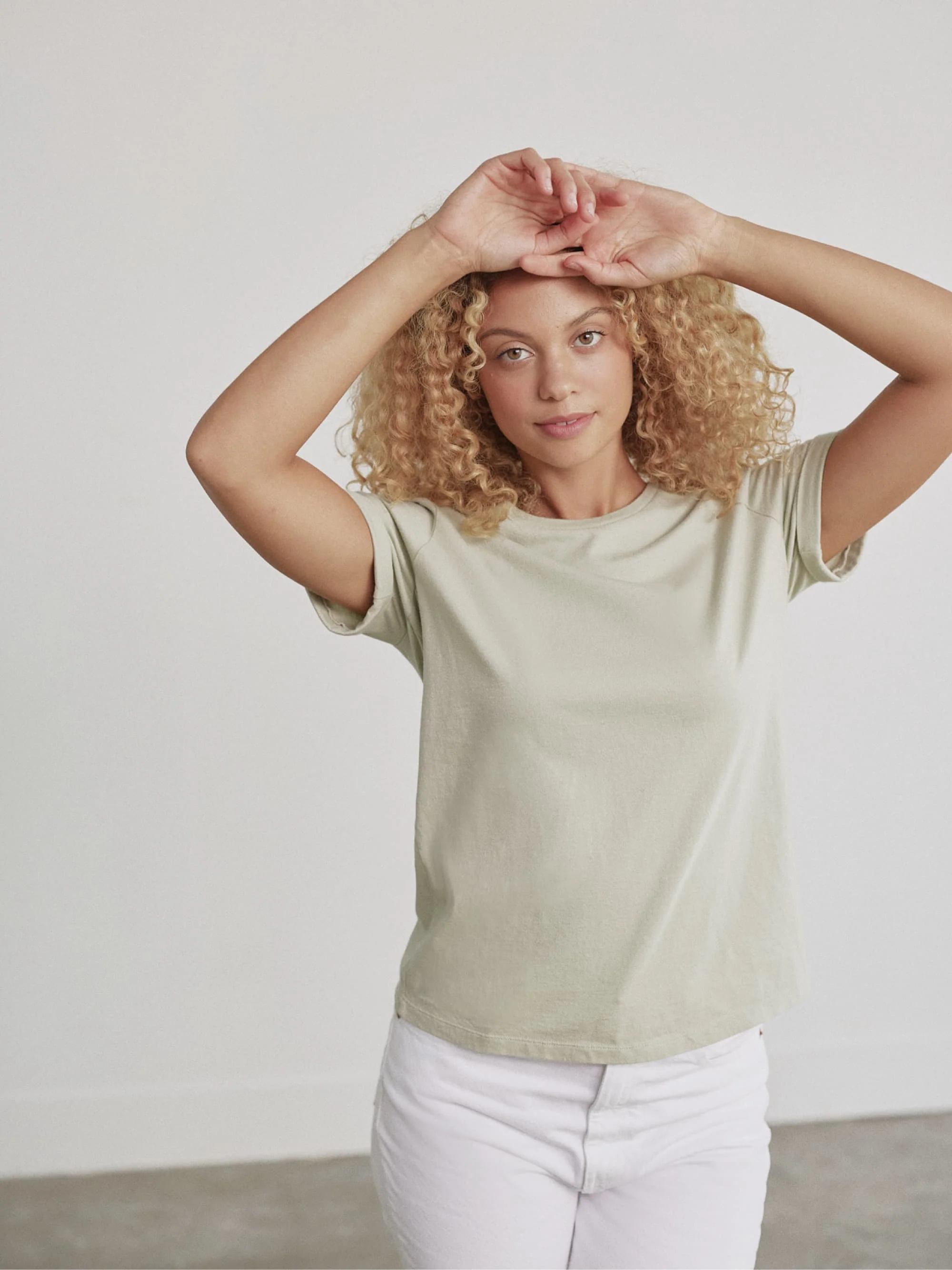 Organic Roll Cuff Tee - Image 21
