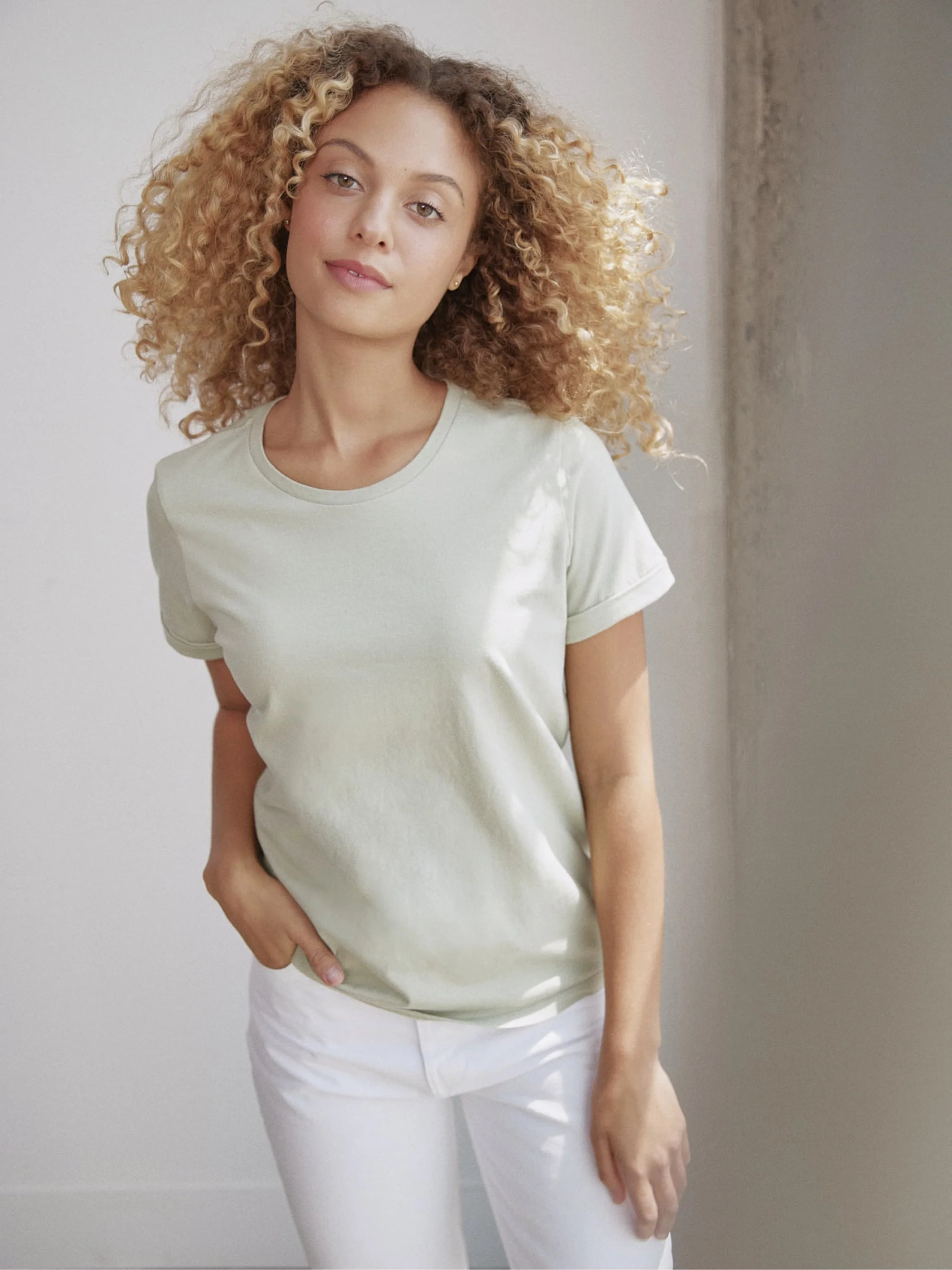 Organic Roll Cuff Tee - Image 22