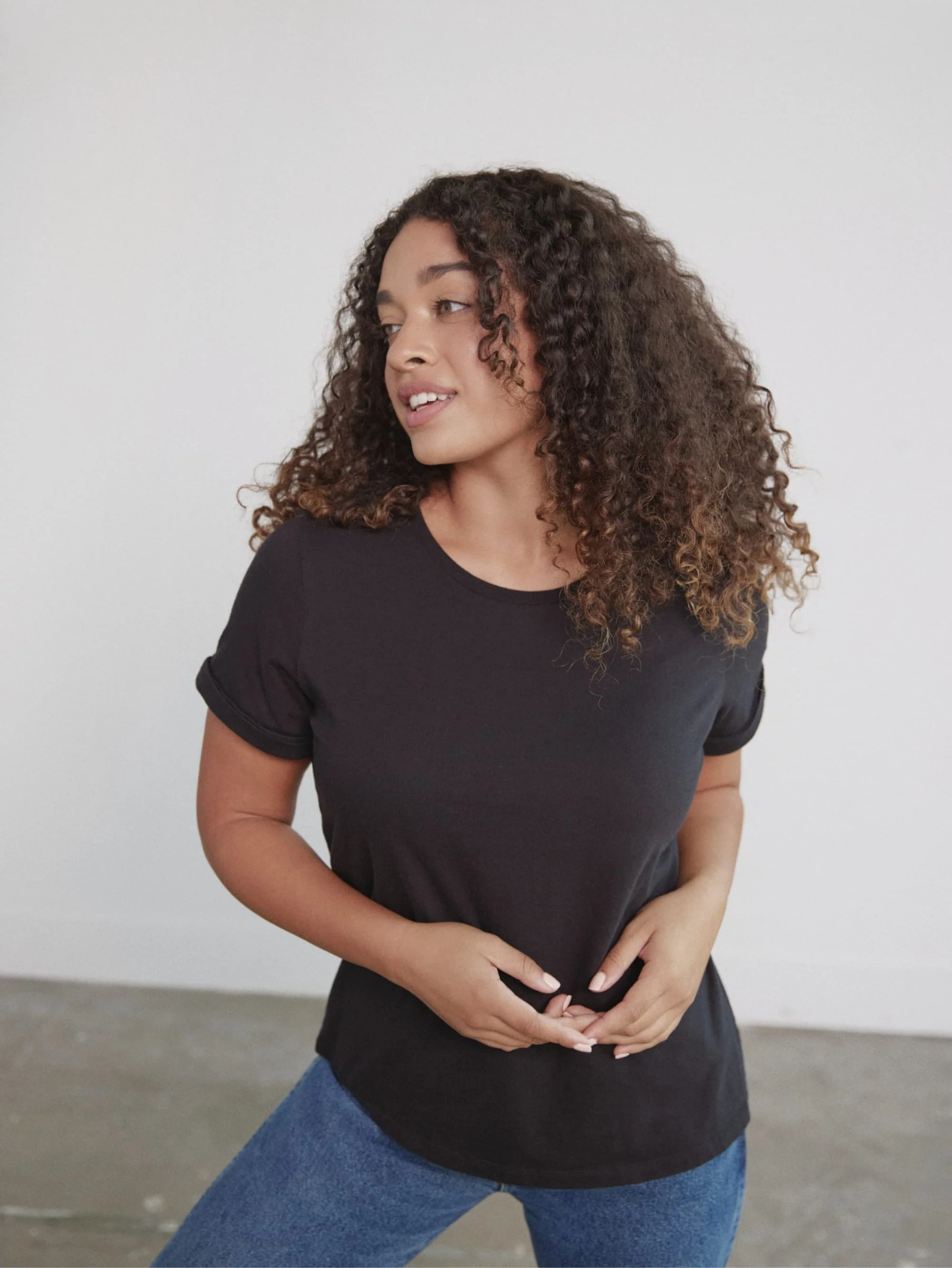 Organic Roll Cuff Tee - Image 7