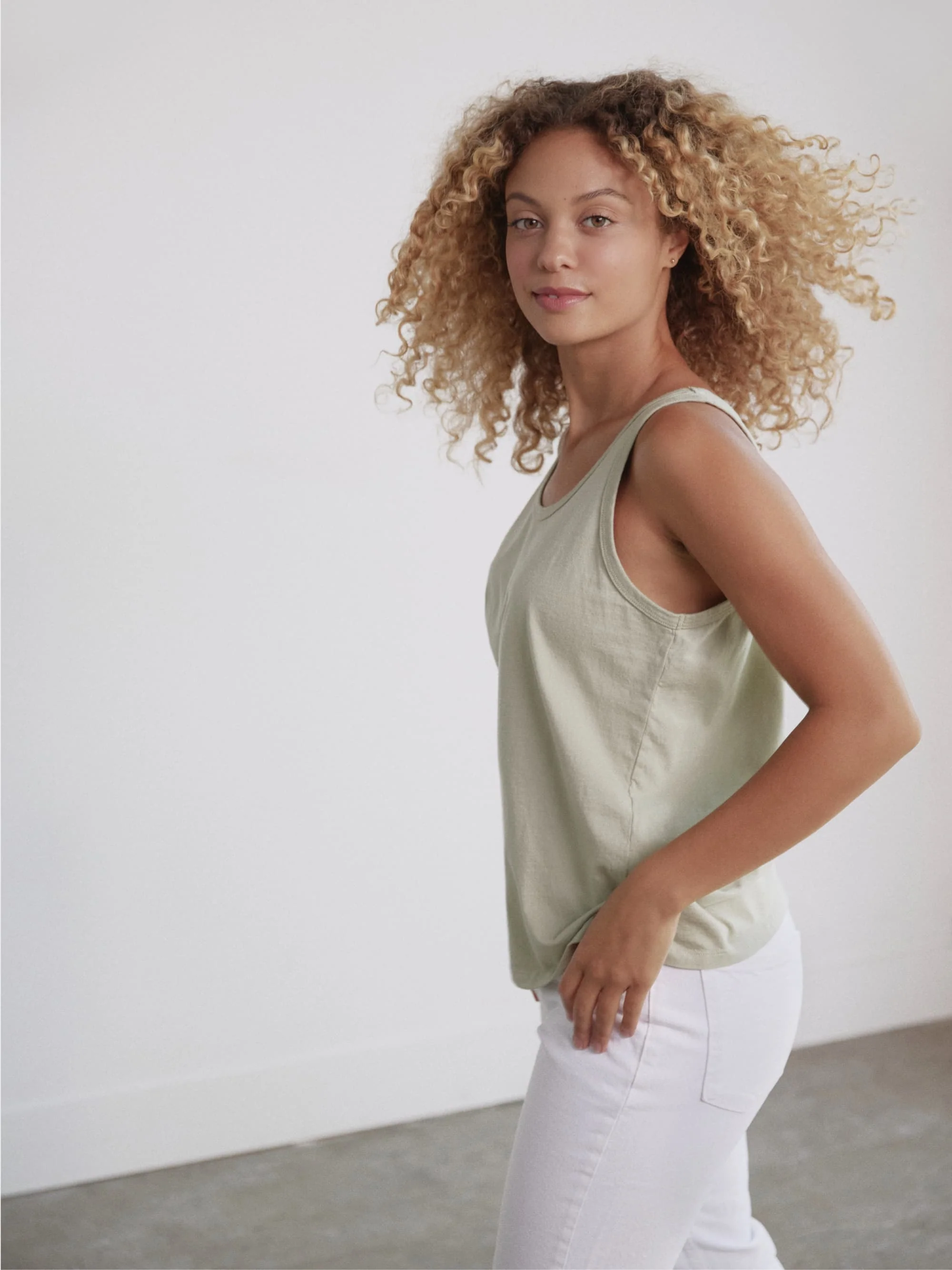 Organic Cotton Scoop Neck Tank Top - Image 10