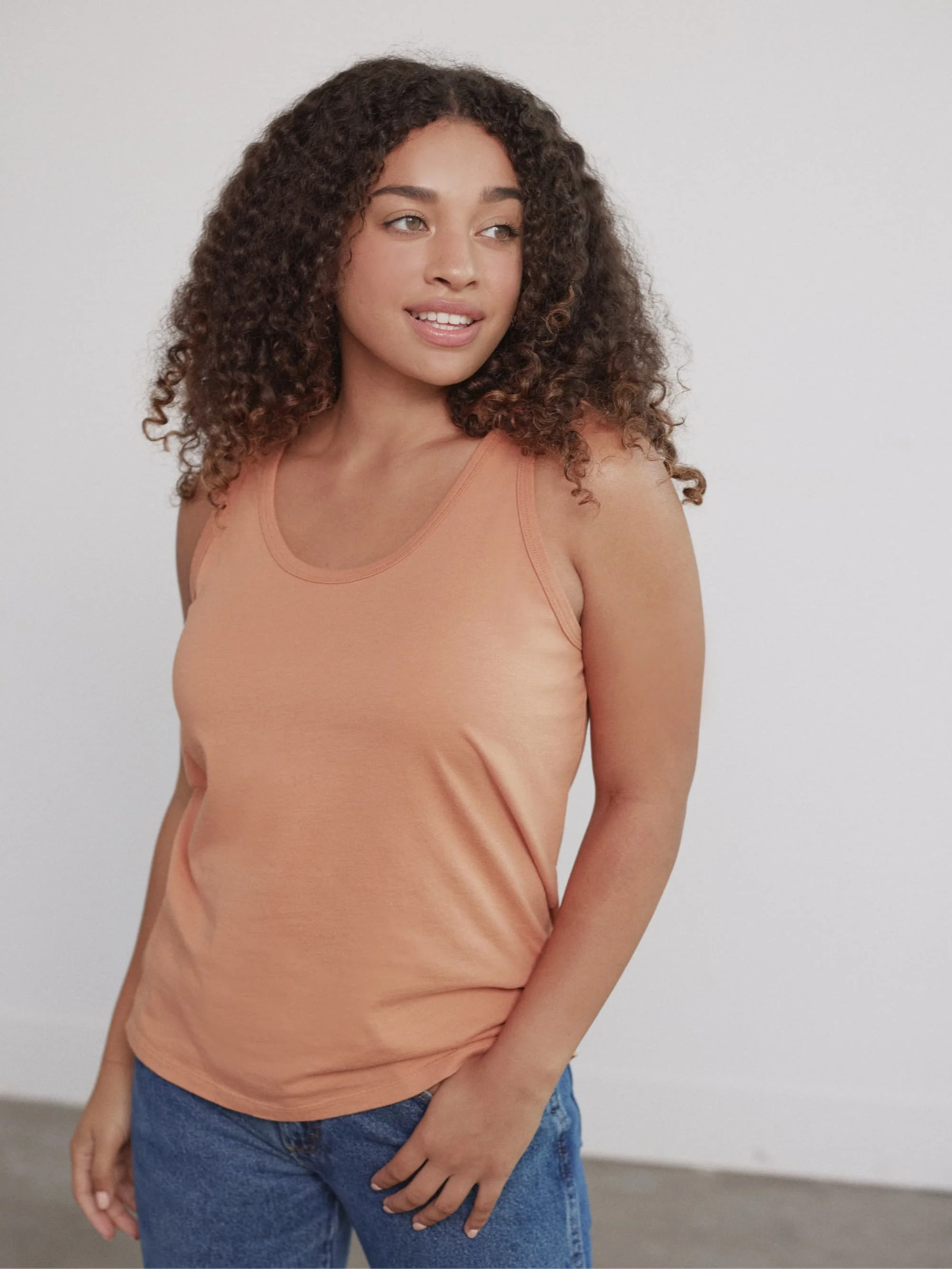 Organic Cotton Scoop Neck Tank Top - Image 13