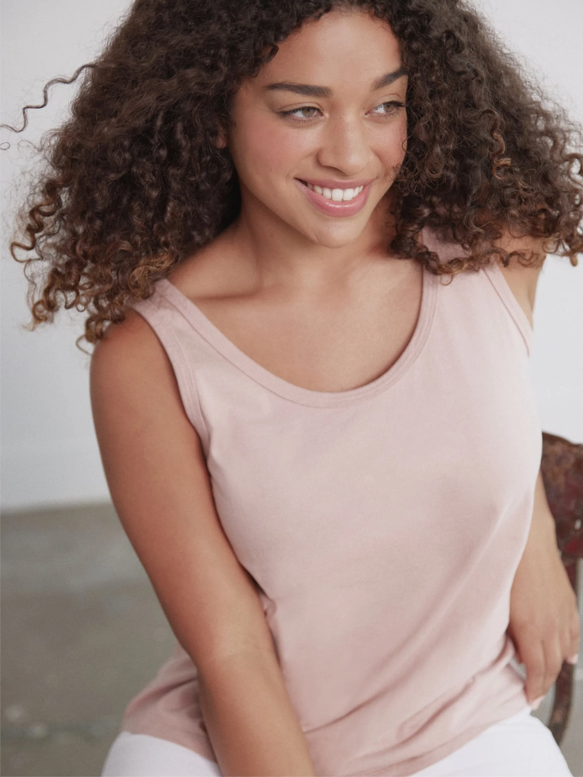 Organic Cotton Scoop Neck Tank Top - Image 5