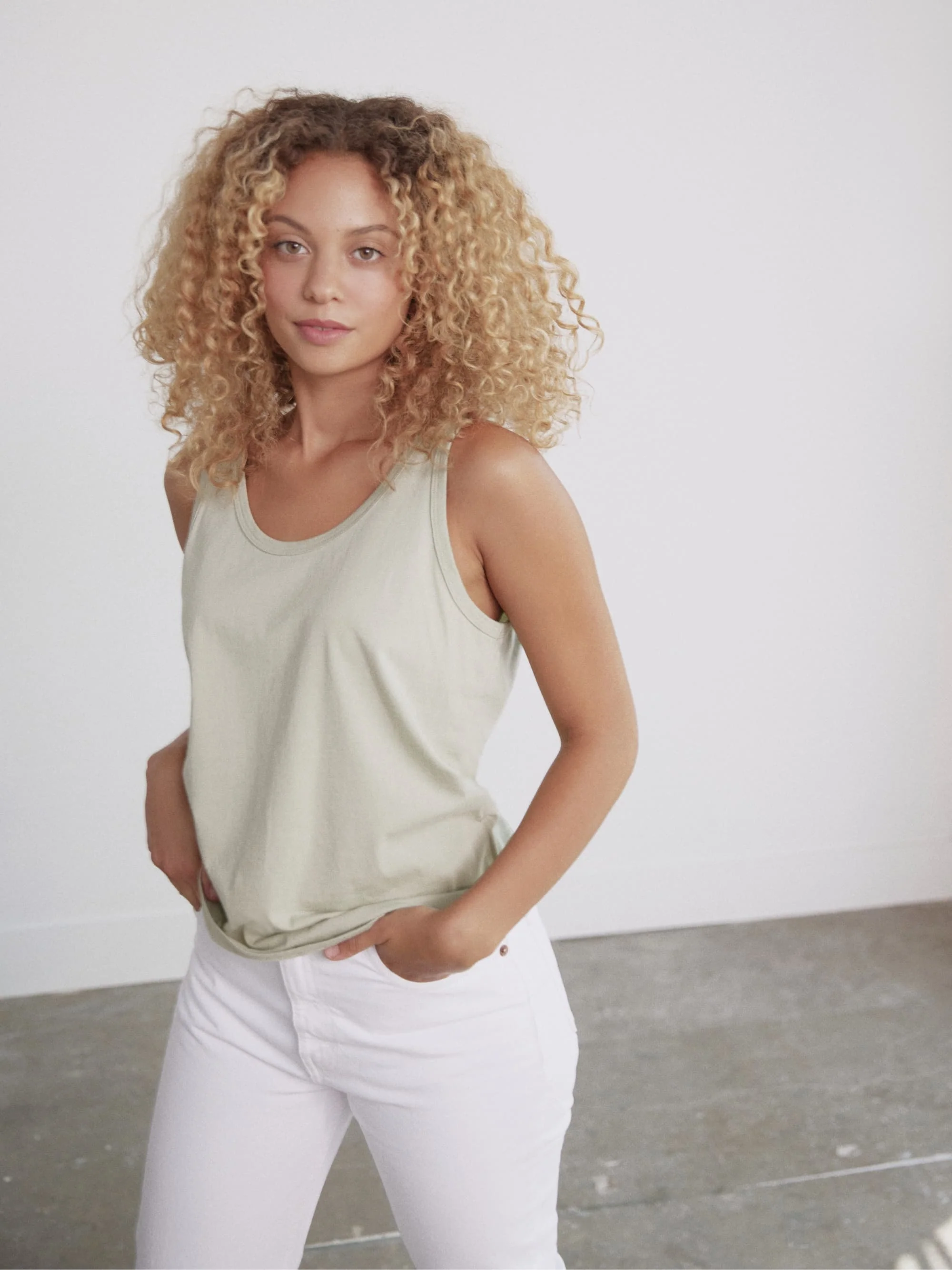 Organic Cotton Scoop Neck Tank Top - Image 8