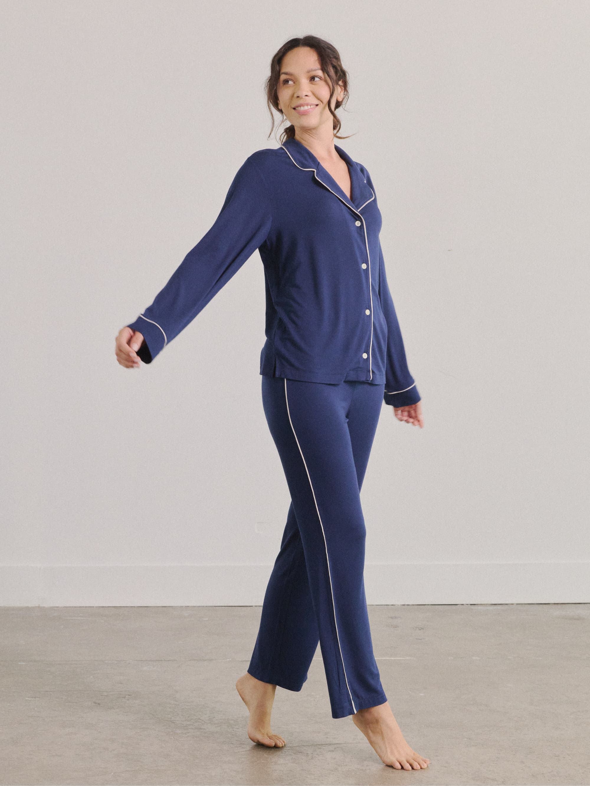 Modal Long Sleeve Pajama Set - Image 7