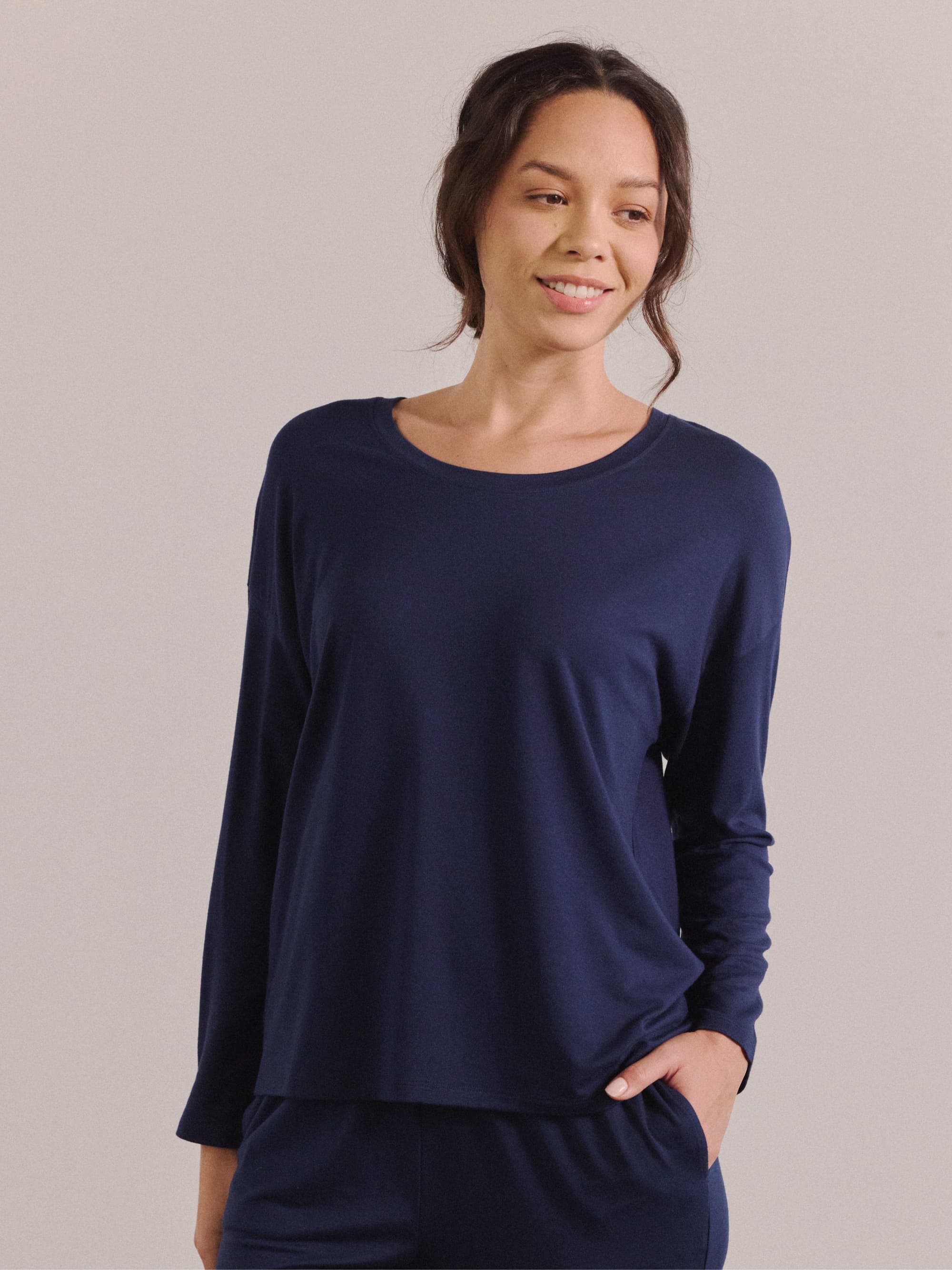 Modal Pajama Long Sleeve Tee - Image 10