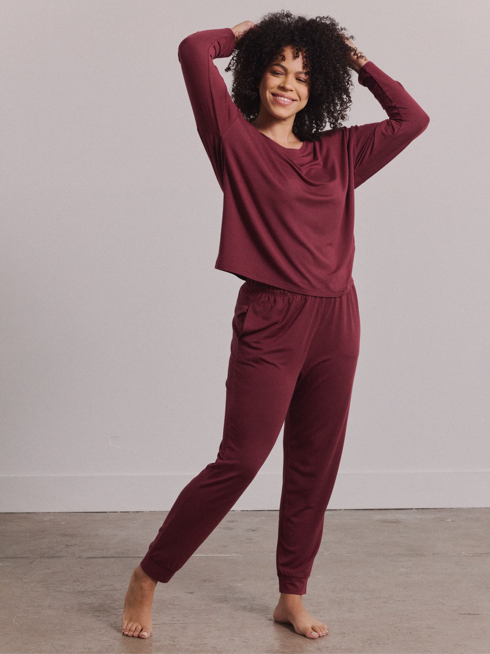Modal Pajama Long Sleeve Tee - Image 17