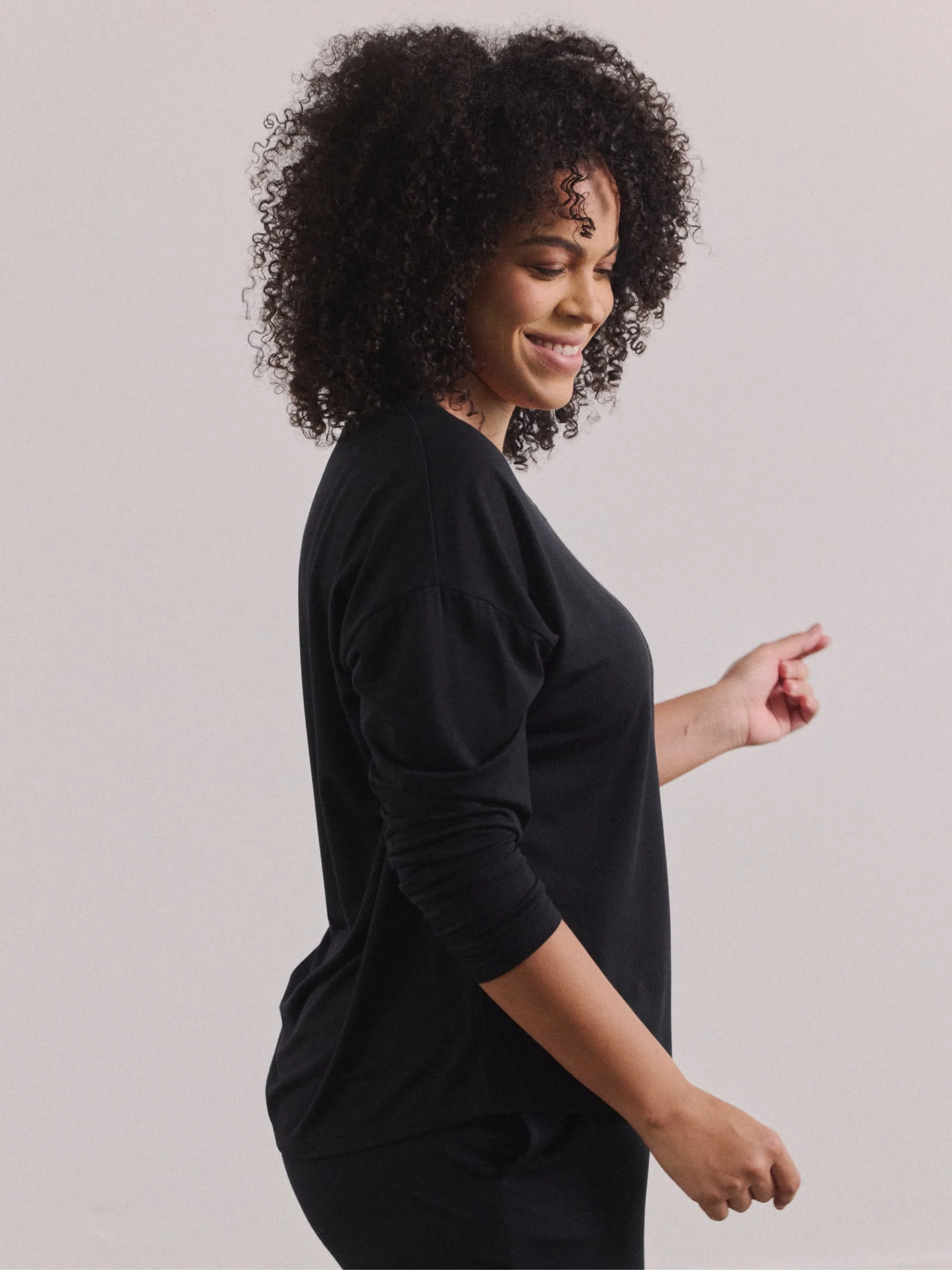Modal Pajama Long Sleeve Tee - Image 4