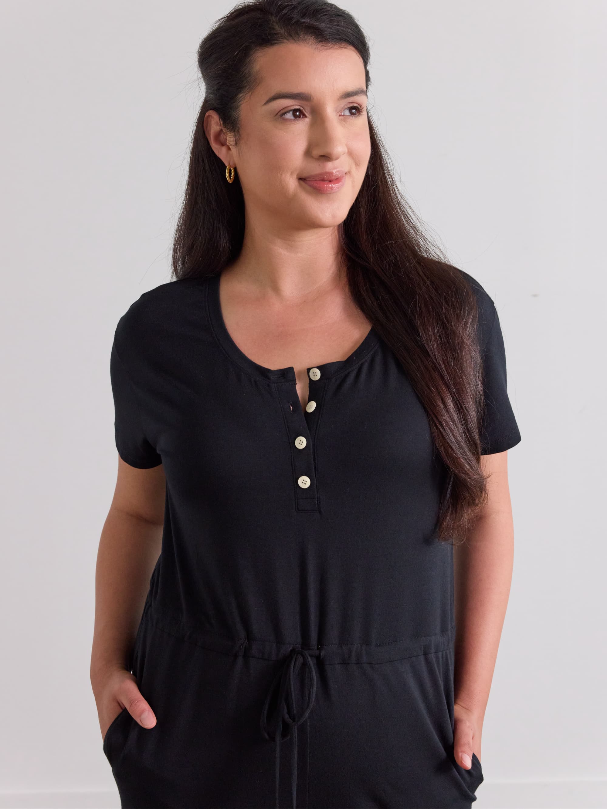 Modal Short Sleeve Jumpsuit - Image 2