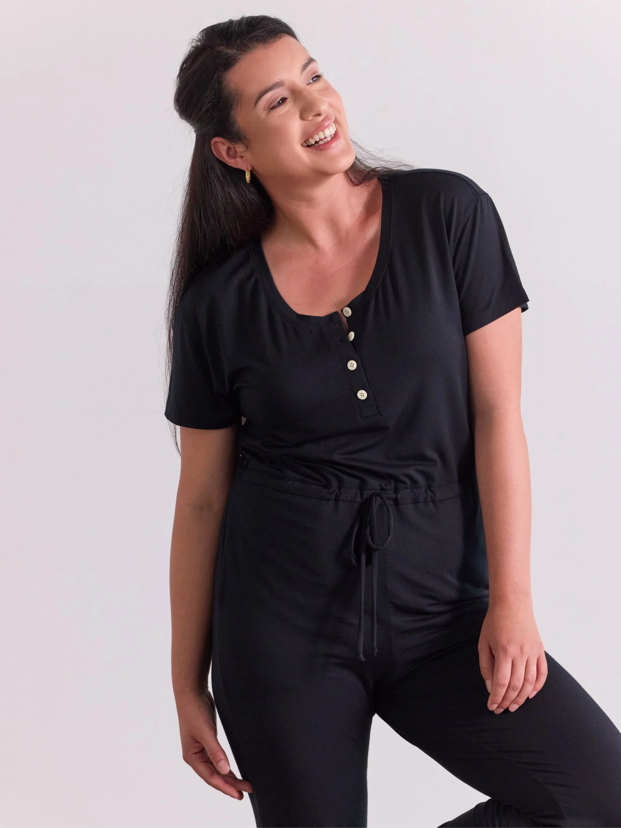 Modal Short Sleeve Jumpsuit - Image 5