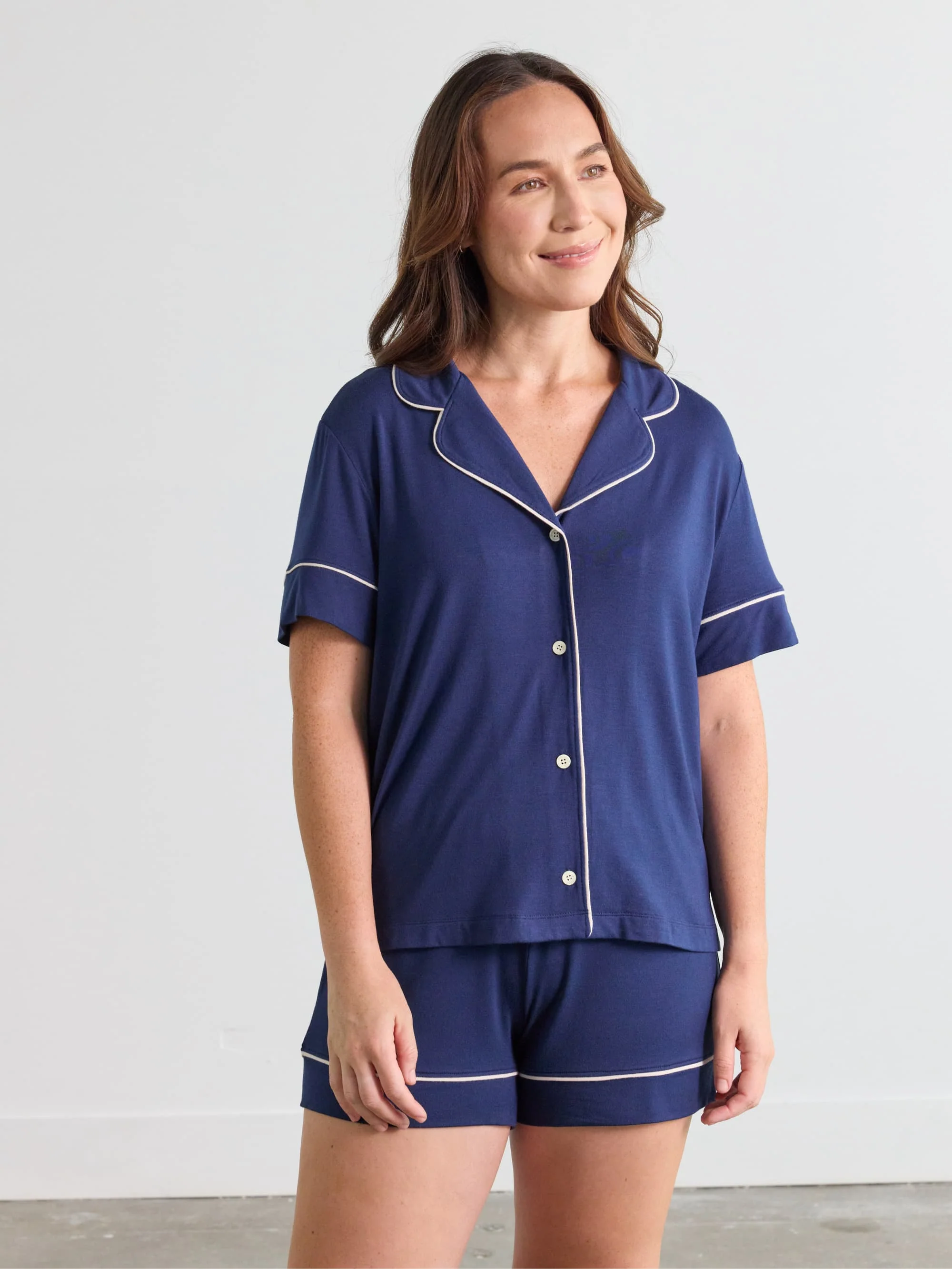 Modal Short Sleeve Pajama Set - Image 7