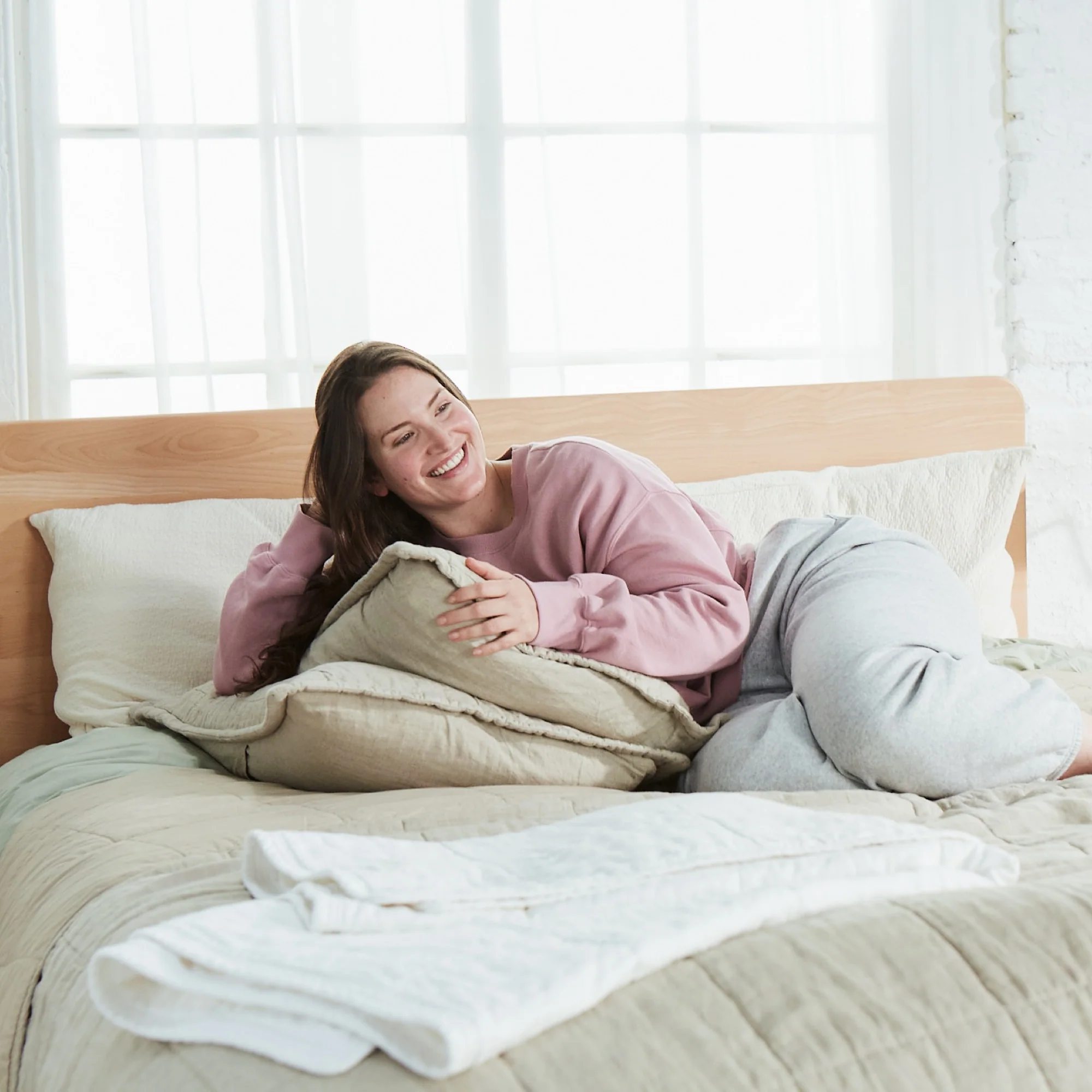 Natural Linen Quilt - Image 6