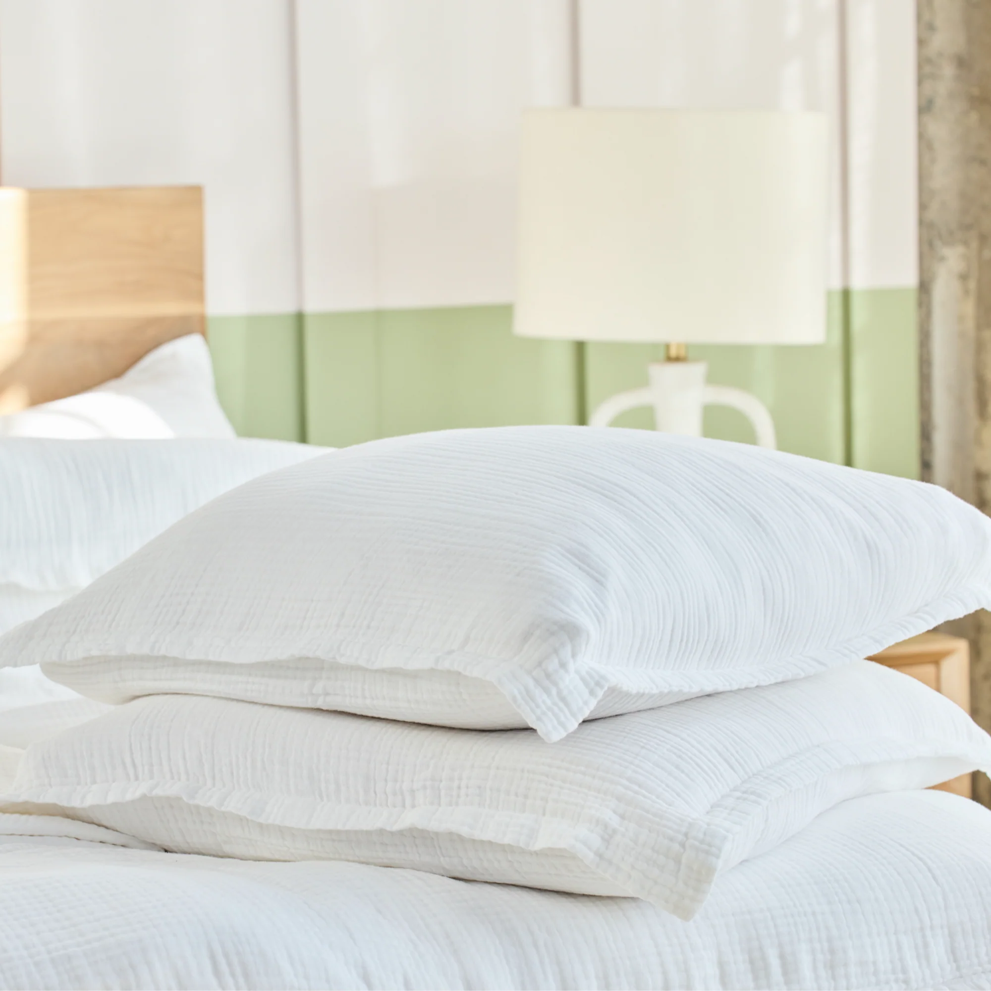 Organic Cotton Gauze Shams - Image 3